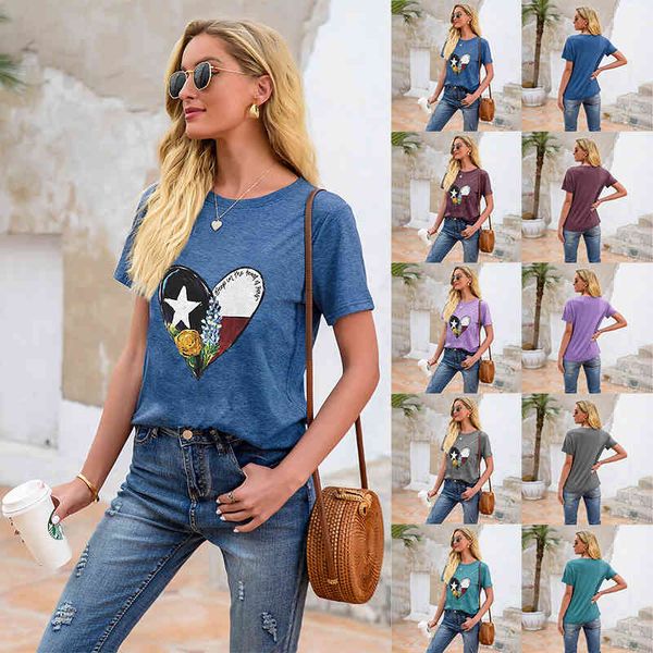 

summer t shirt independence day 2 takeacook love fashion round ne short sleeve, White