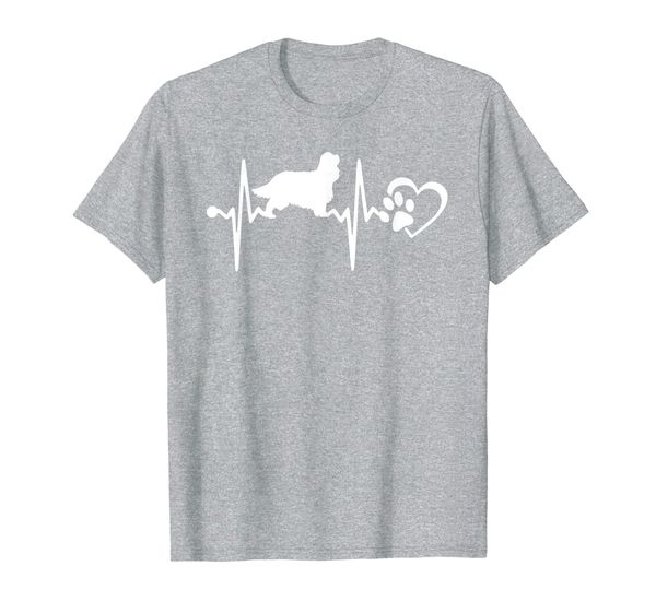 

Cavalier King Charles Spaniel Love Dog Heartbeat T Shirt Men, Mainly pictures