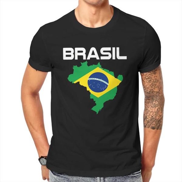 

men's t-shirts brasil t shirt men summer t-shirt, White;black