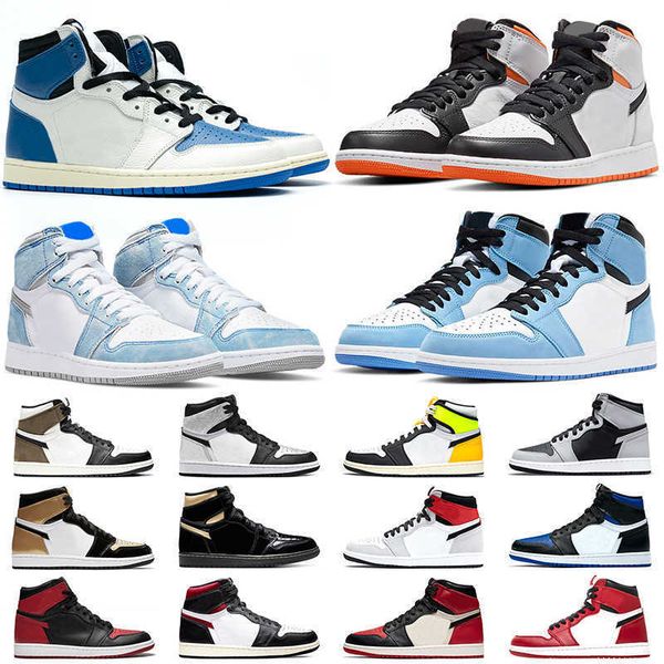 

jumpman 1 high og basketball shoes 1s men women obsidian military university blue hyper royal electro orange shadow 2.0 mens trainers