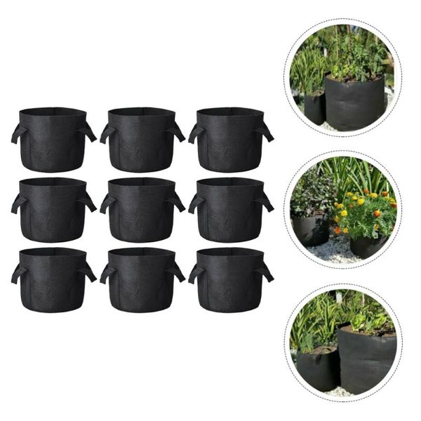 

9pcs gardening planting bags felt plant growing pouch garden supplies planters & pots
