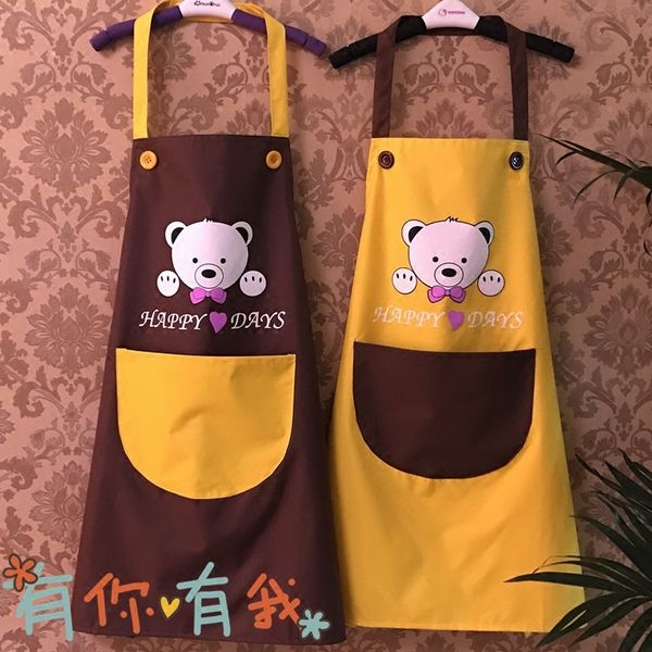 

2021 korean version waterproof and oil proof cartoon advertising apron