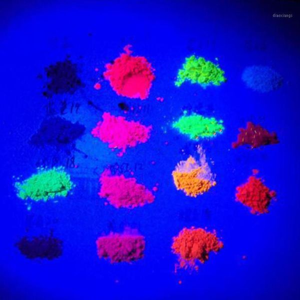

12jars/set neon phosphor pigment powder fluorescent light nail glitter eye manicure art dust paillettes ft#51, Silver;gold