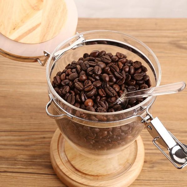 

storage bottles & jars coffee sealed jar plastic home organizer container candy tank food grade acrylic caddies tea can