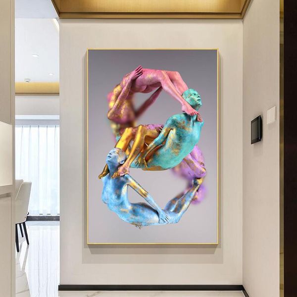 

paintings abstract body art sculptures canvas painting on the wall posters and prints nordic picture for living room home decor