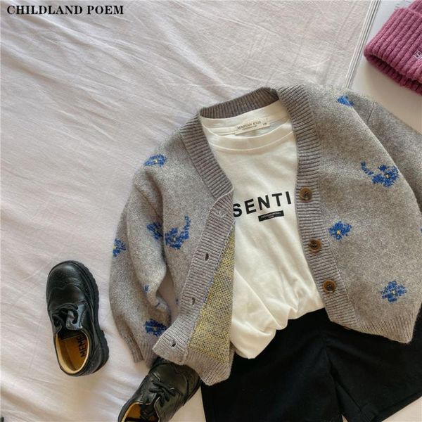 

pullover children cardigan autumn winter knitted kids boys sweater woolen baby for boy toddler jacket coat, Blue