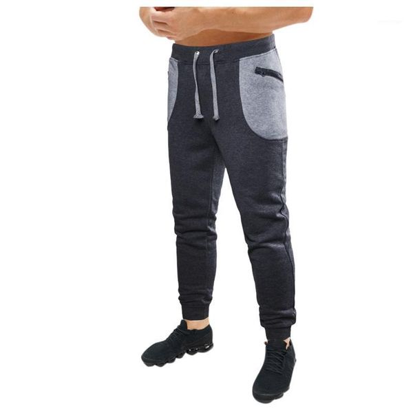 

men's pants streetwear jogging sports cotton slim fit fitness, Black