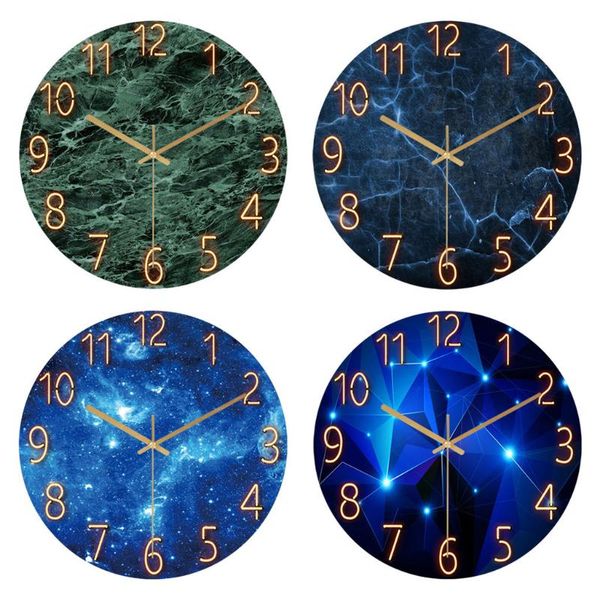 

wall clocks 12'' modern clock,decorative silent with non ticking quartz movement for kitchen, living room decor