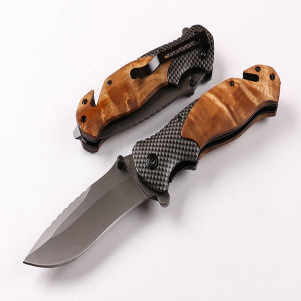 

wood handle x50 x49 da43 3300 folding knife camping tools tactical pocket knives outdoor survival edc tool man's christmas gift