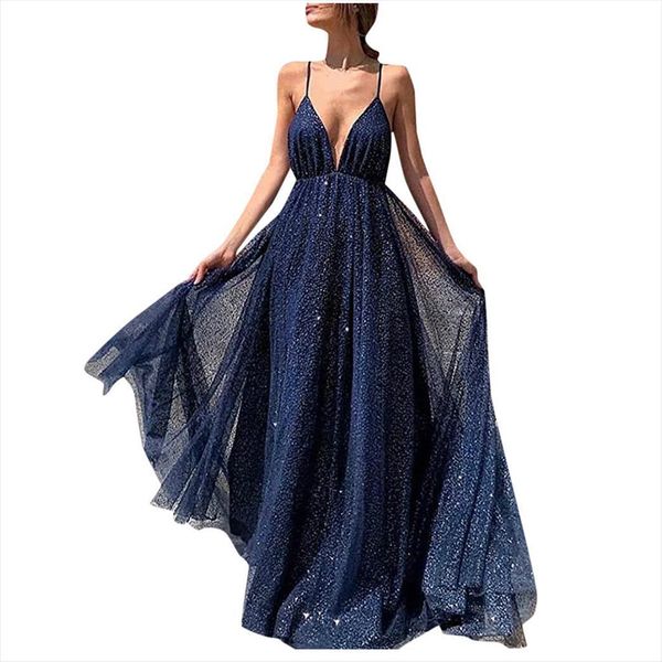 

sleeveless deep v neck womens dress formal evening party maxi ball prom gown elegant long vestido de festa, Black;gray