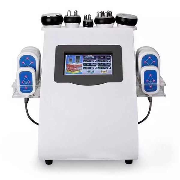 6 in 1 40k Ultraschall Kavitation Abnehmen Radiofrequenz Vakuum Pressotherapie Fettabsaugung 8 Pads Laserdiode Lipo RF S Form Körperformungsmaschine Verkauf