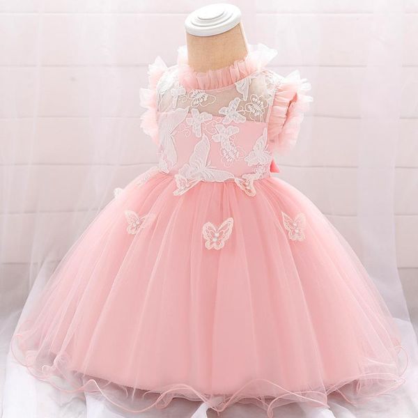 

girl's dresses butterfly born baby girls dress infant toddler kids christening clothes 1st birthday prom vestidos for girl, Red;yellow