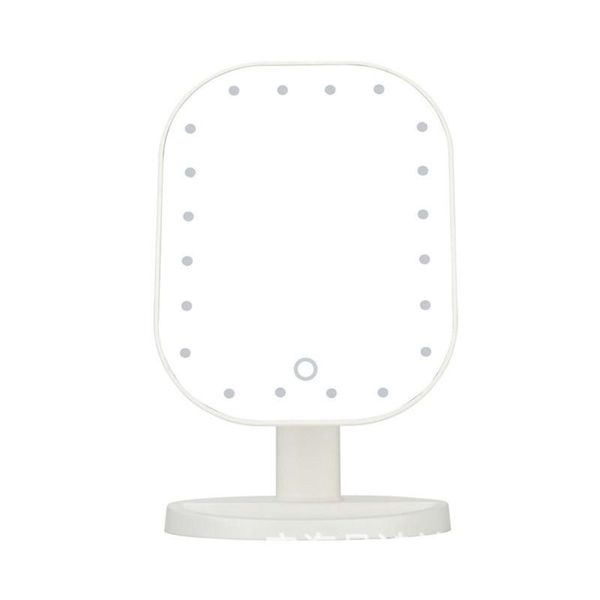

compact mirrors makeup mirror 20-led touch screen switch desktool 180° adjustable portable for travel and home