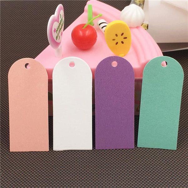 

bookmark 100 pcs style -selling colorful cute natural kraft price tag gift packing box show card two size choose