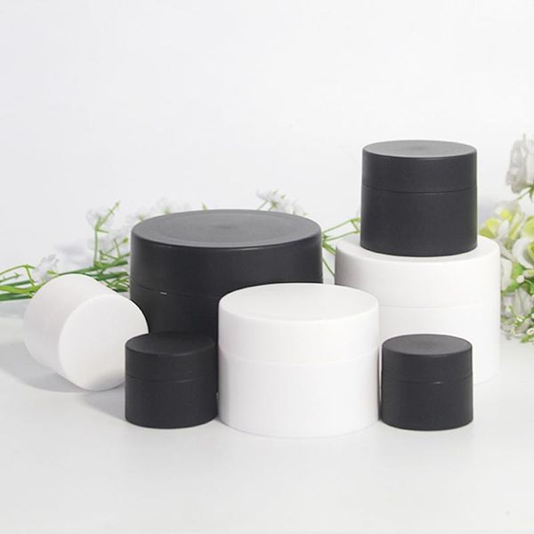 

storage bottles & jars 3g 5g 10g 15g 30g 50g matte black or white jar face cream eye containers skin care products packages