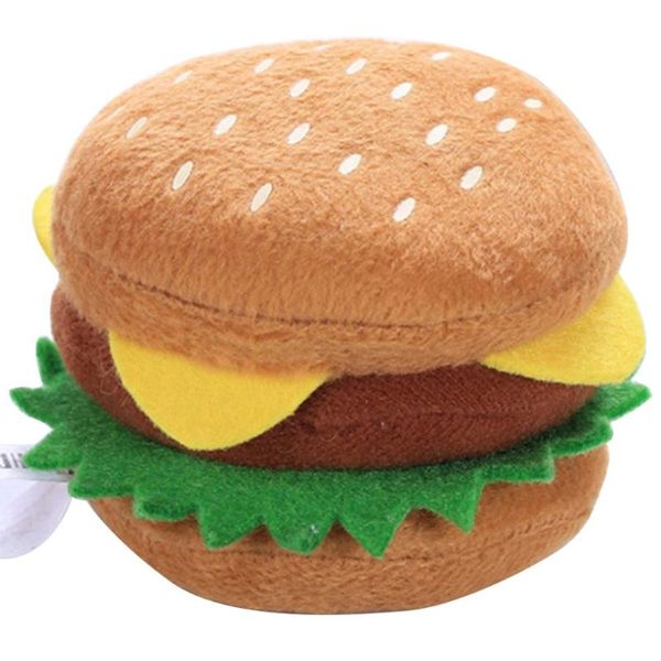 

small animal supplies dog plush vocal toy variety of food fries burger chicken leg shape pet cat