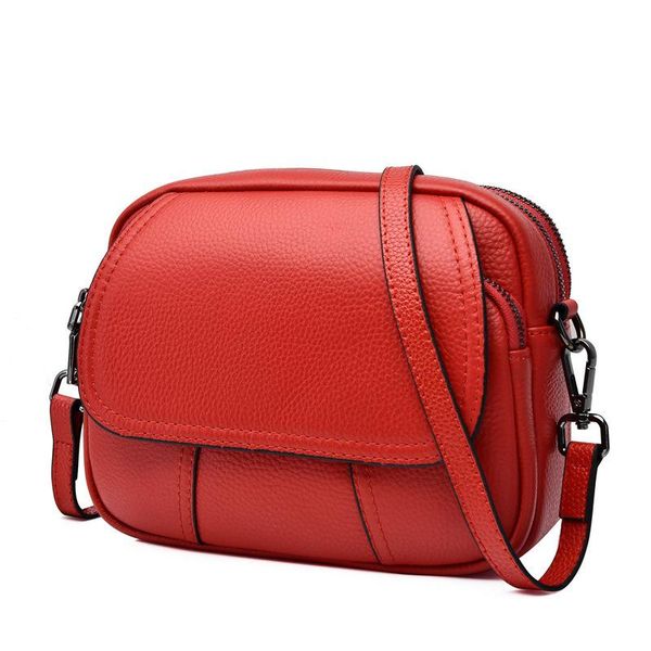 

evening bags 100% genuine leather women tote shoulder bag solid color clutch ladies for girl small crossbody sac a main