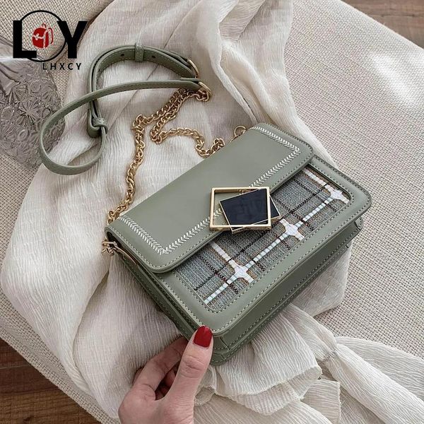 

korean style simplicity crossbody bags pu leather all-match shoulder fashion luxury chain designer
