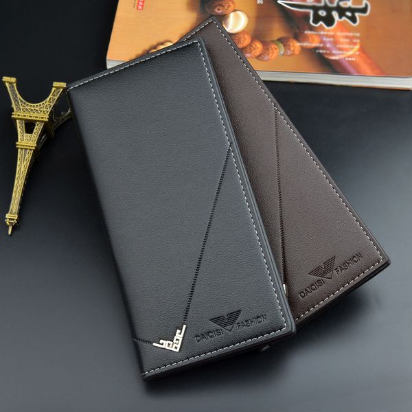 

men's men's long thin vertical youth soft 30% off multi card high capacity fashionable new wallet, Red;black