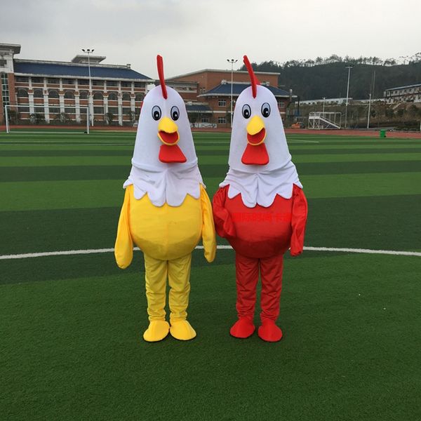 

mascot costumes red and yellow cock chicken mascot costume rooster character mascotte theme mascotte carnival costume birthday halloween, Red;yellow