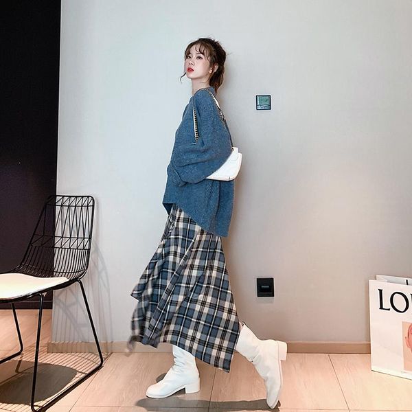 

skirts fashion elegant knit skirt long winter warm ladies working pretty cotton saia cintura alta coat jj60dq, Black