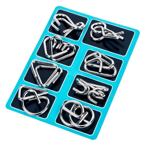 

Metal Wire Puzzle IQ Mind Brain Teaser Puzzles Game Adults Children Kids Montessori Early Educational Toys