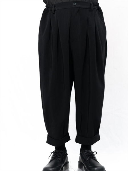 

men's casual style nine cent pants super loose fashion haren, Black
