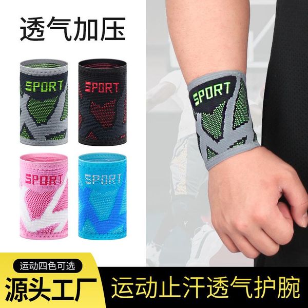 

outdoor sports wrist guard skiing skating men and women general ventilation pressure with tennis fitness protection single support, Black;red