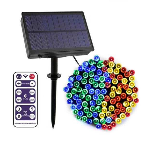 

solar lamps beiaidi upgraded panel fairy light string remote control outdoor wedding party xmas holiday lighting garland