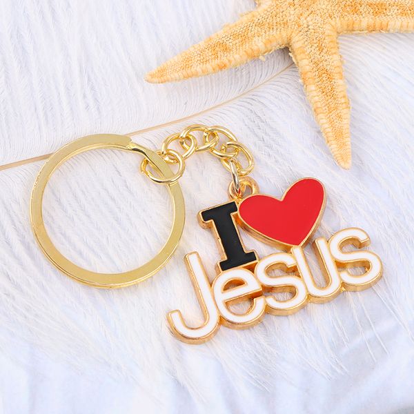 

Religion Jesus I Love Jesus Key Ring Key Car Keychains Gift Accessories