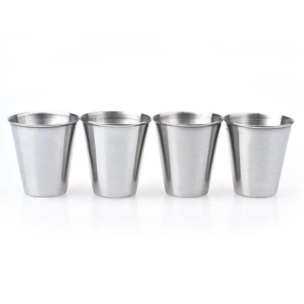 

mugs a set of 4 stainless steel cup mug drinking coffee tea tumbler camping hiking