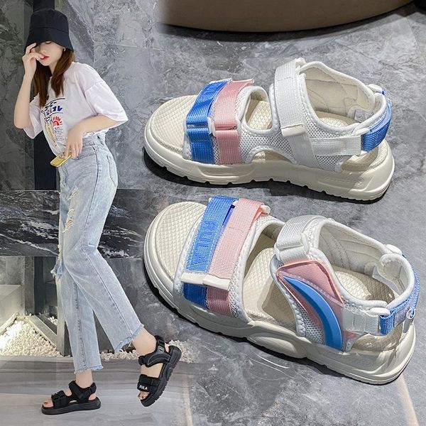 

sandals women 2021 casual summer comfortable soft wedge sport sandalias mujer roman outdoor beach platform lady, Black