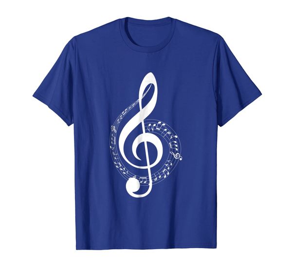 

music note t shirt white clef musical symbol for musician, White;black