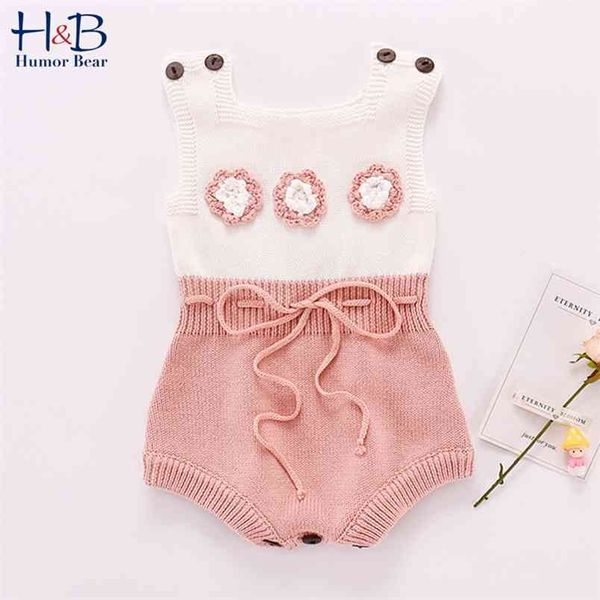 

knitted wool jumpsuit autumn winter handmade ball baby infant bag fart romper kids clothes 210611, Blue