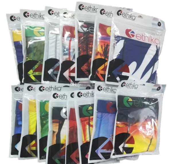 

promotion ethika men's boxing underwear casual style beach shorts swimsuit underwear sports hip hop street underpants quick dry s-xl, Black;white