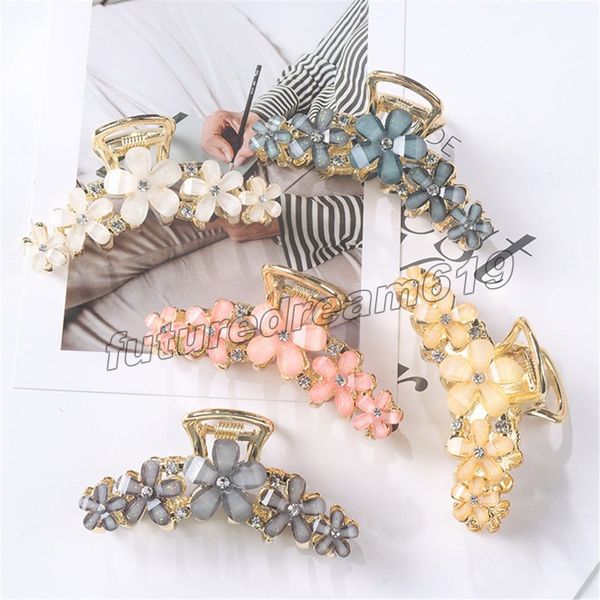 2021 neue Stil Frauen Blume Klaue Barrettes Haarspange Stirnband Haarnadel Mode Erfassen Clip Haar Zubehör