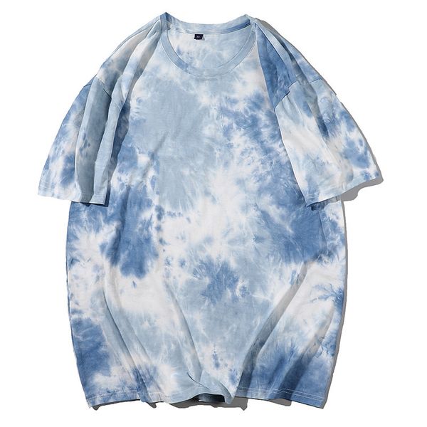 

men's t shirt z72 summer shor sleeve ie dyeing echnology, White;black