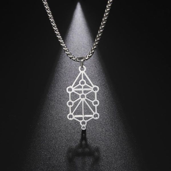 

pendant necklaces eueavan 5pcs geometric molecular structure hollow design necklace fashion stainless steel jewelry gifts trendy, Silver