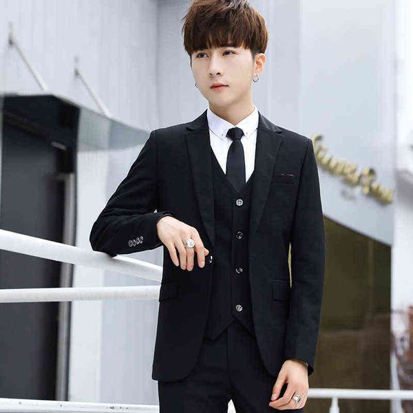 

luxury men's suits blazers hongerwo men's 2021 casual coat three piece suit available for years, White;black
