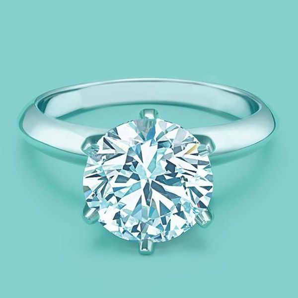 

wedding rings delicate exquisite silver color cubic zirconia eternity 1ct for women engagement fashion jewelry, Slivery;golden