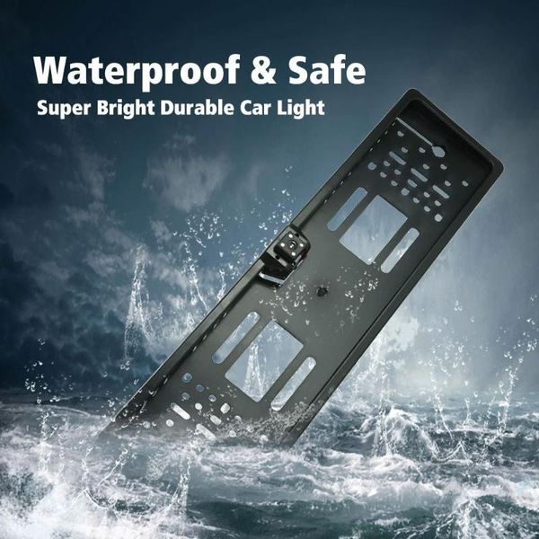 

car rear view cameras& parking sensors driintel reversing camera eu european license plate frame 4 led waterproof ccd night vision video