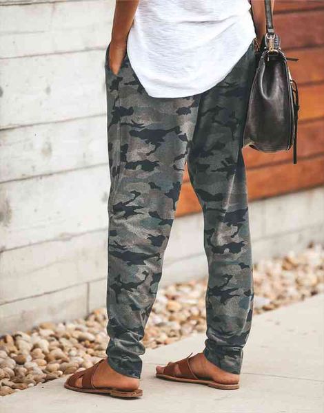 

season womens trousers fitness band camouflage printed leisure pants, Black;white