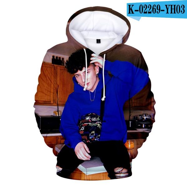 

men's hoodies & sweatshirts trendy humor internet celebrity tony lopez 3d men/women long sleeve hoodie casual sweatshirt pullovers, Black