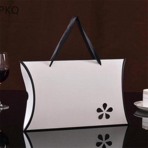

gift wrap 10pcs white paper pillow box for silk scarf clothes garment underwear packaging