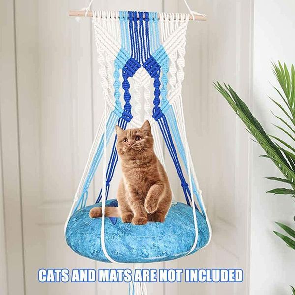 

cat beds & furniture fashion pet hammock handwoven tapestry wall hanging bed cage swing living room home decoration without mat drop