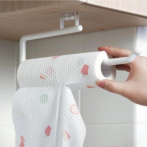 

kitchen storage & organization tissue holder hanging toilet roll paper towel rack bathroom cabinet door hook organizer