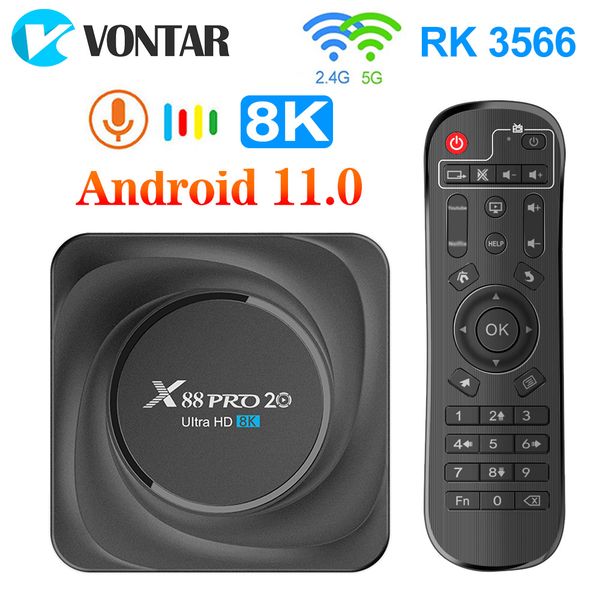 

x88 pro 20 tv box android 11 8gb ram 128gb 4gb 64gb 32gb rockchip rk3566 support google assistant youtube x88pro media player