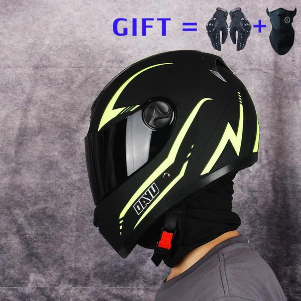 

motorcycle helmets gift 2021 full face helmet with inner sun visor dual lens motorbike double visors dirt bike for adults