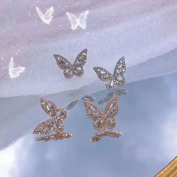 

70%off new fashion butterfly and earrings korean temperament net, Golden