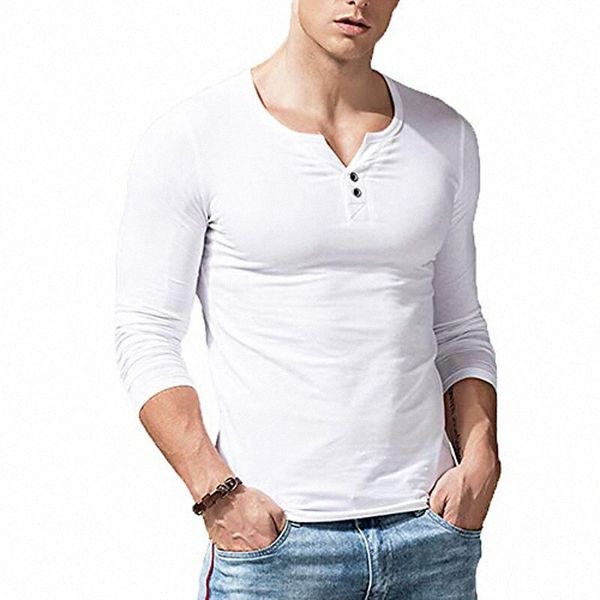 

men's casual slim fit henley t-shirts cotton shirts t14j#, White;black